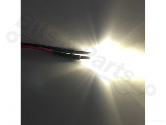 LED 5mm Wit Helder voorbedraad voor 5V-12V